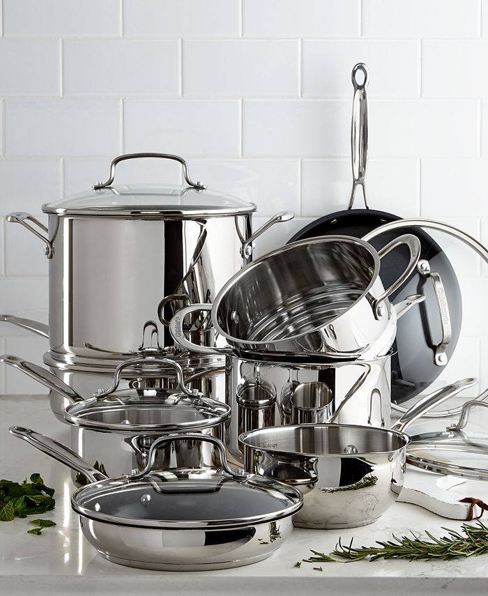 Cuisinart Chef's Classic 14-Pc. Stainless Steel Cookware Set, Created for  Macy's - Macy's