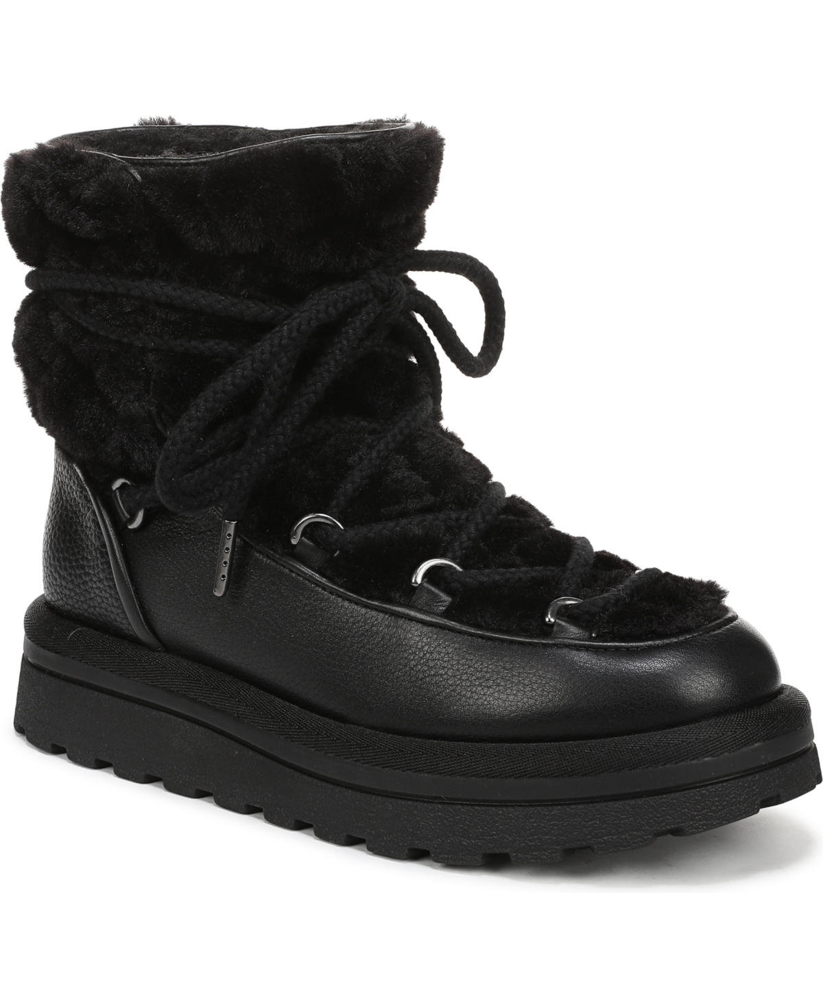 Sam Edelman Women's Ovie Lace-Up Faux Fur Boots