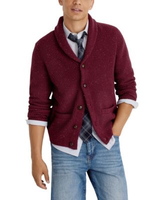 Men's Donegal Textured Classic-Fit Shawl-Collar Cardigan