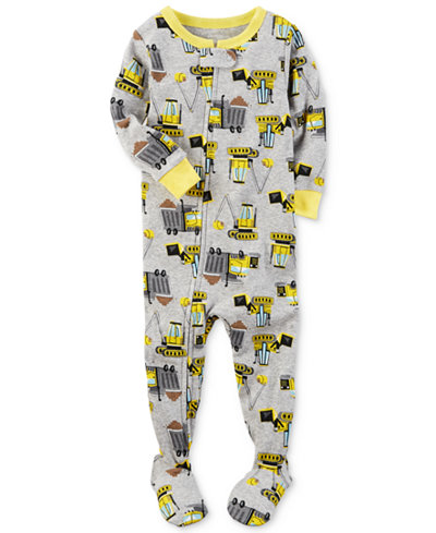 Carter's 1-Pc. Construction-Print Footed Pajamas, Baby Boys (0-24 months)