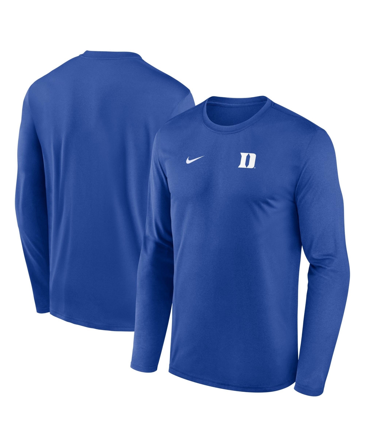 Nike Men's Royal Duke Blue Devils 2026 Sideline Small Logo Legend Dri-fit Long Sleeve T-Shirt