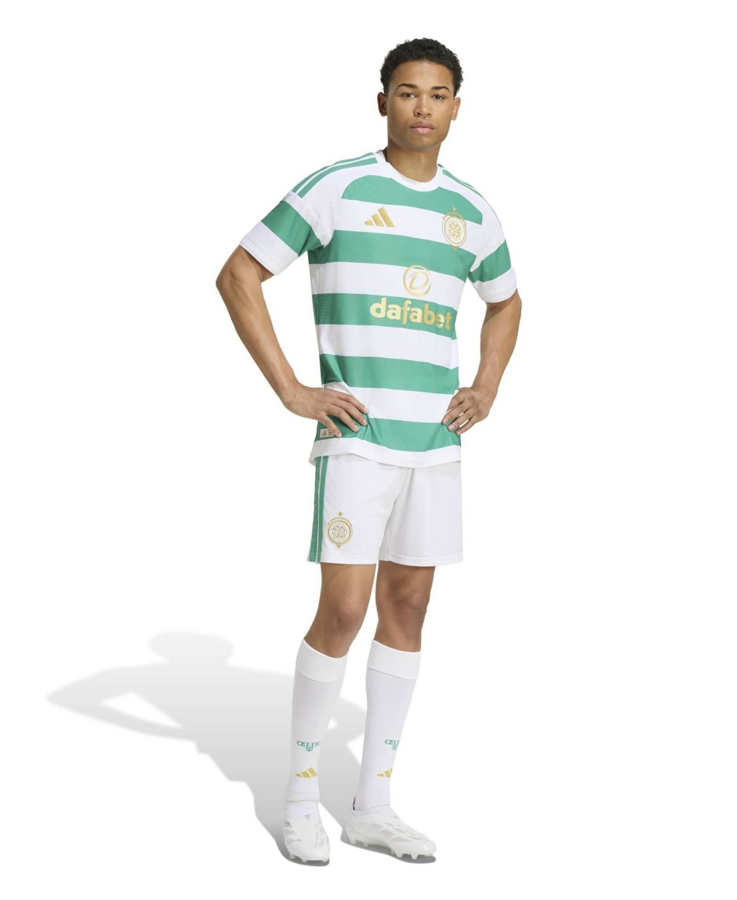 Мужской топ adidas White Celtic Home 2026/27 Authentic Jersey — фото 4