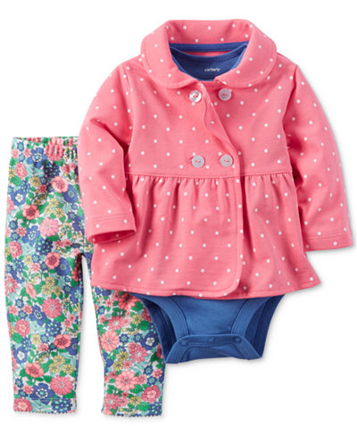 Carter's 3-Pc. Jacket, Bodysuit & Leggings Set, Baby Girls (0-24 months)