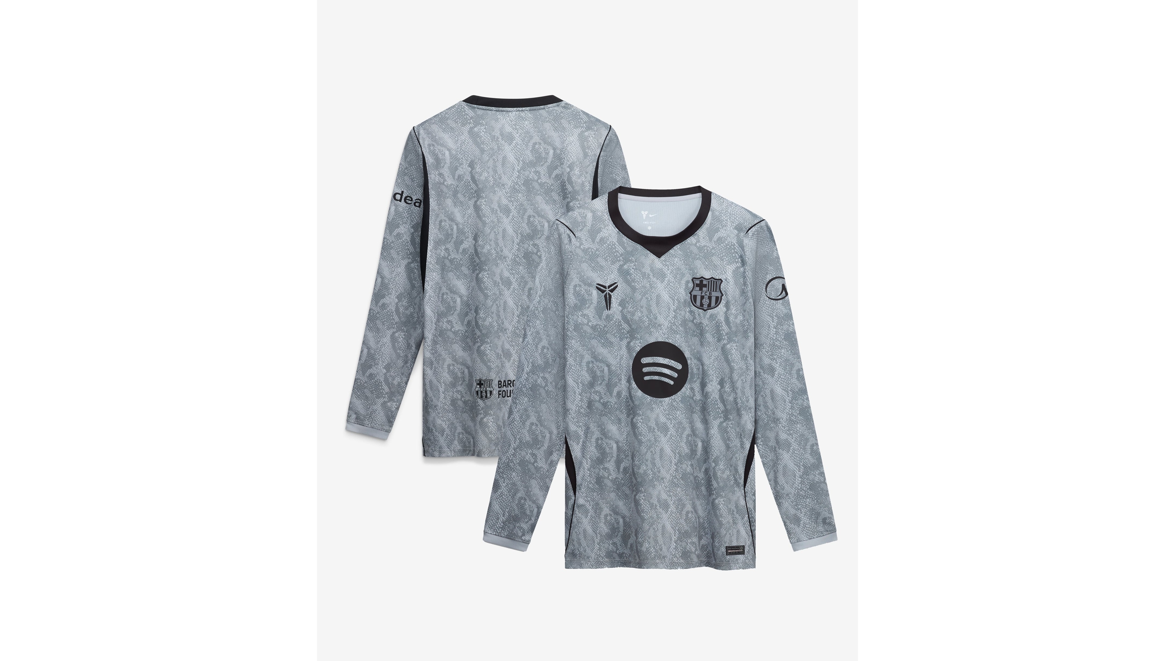Nike Big Boys and Girls Gray Barcelona 2026/27 Away Stadium Replica Long Sleeve Goalkeeper Jersey