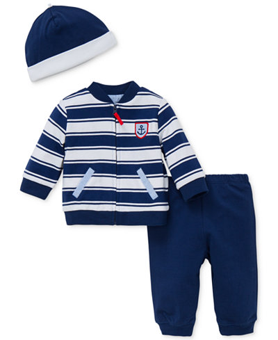 Little Me 3-Pc. Hat, Anchor Jacket & Pants Set, Baby Boys (0-24 months)