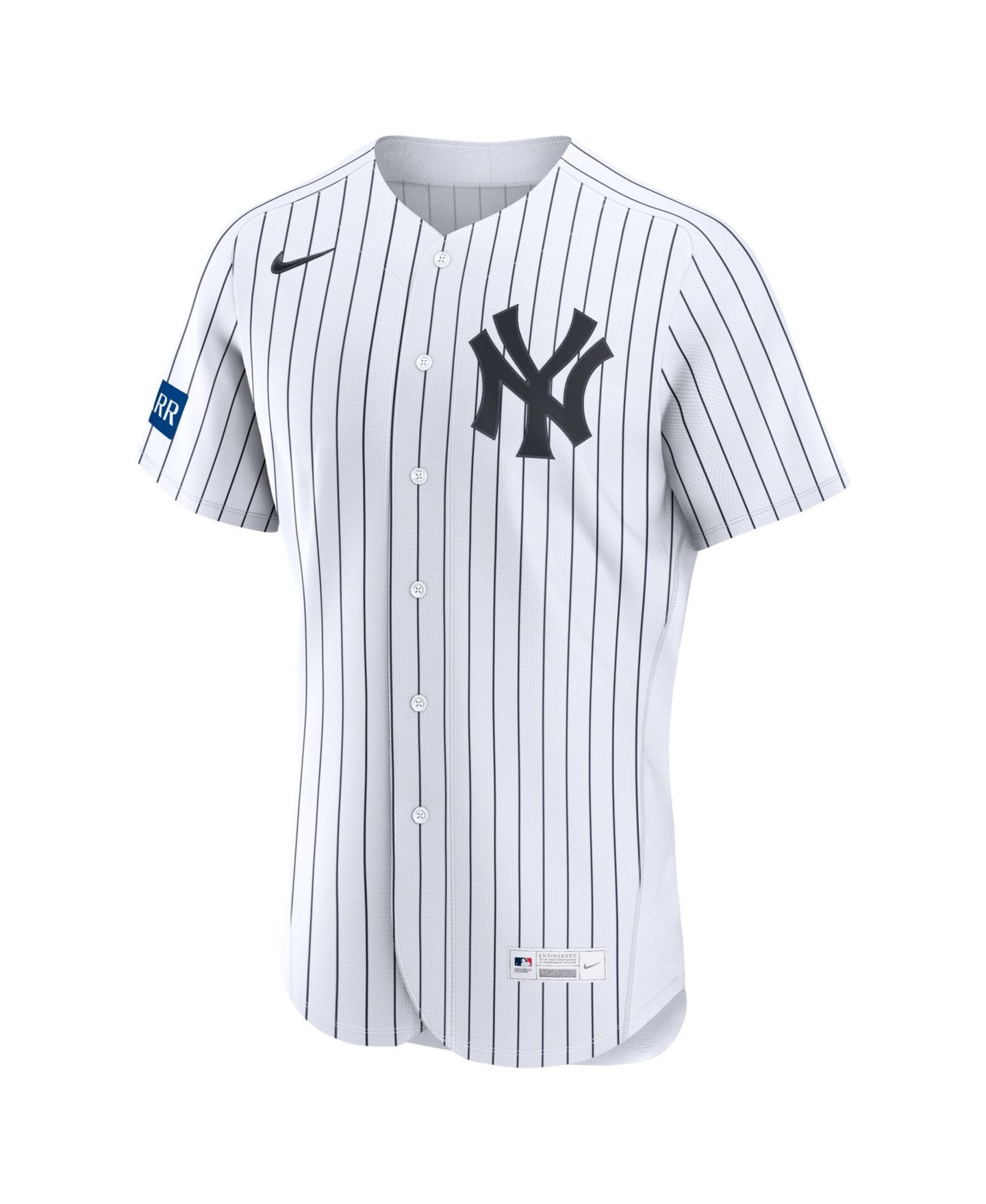 Мужской топ Nike White New York Yankees Home Sponsor Patch Authentic Jersey — фото 2