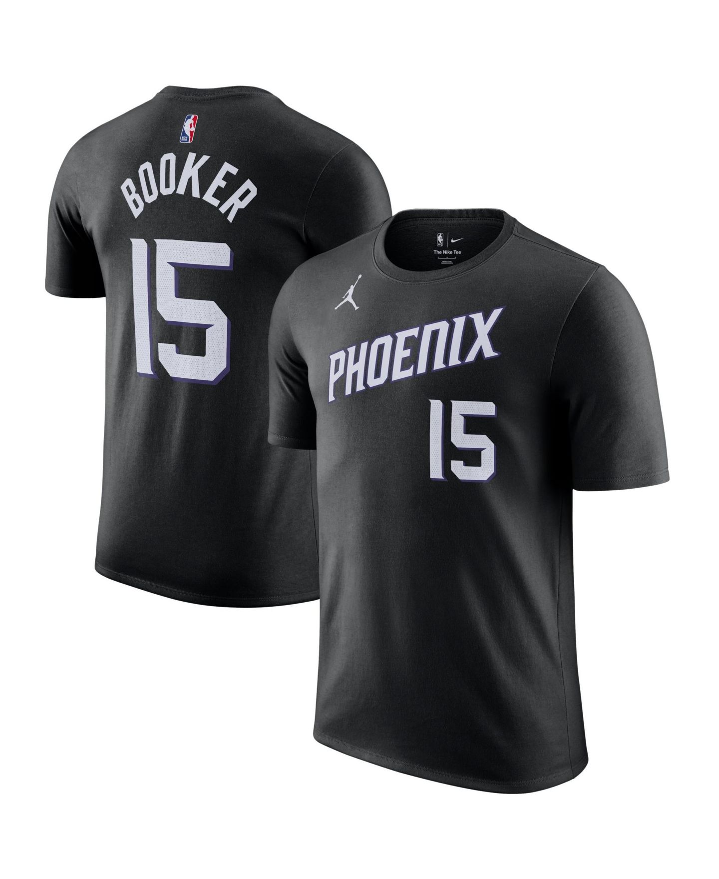 Мужская футболка Jordan Devin Booker Black Phoenix Suns Name & Number - Statement Edition — фото 1