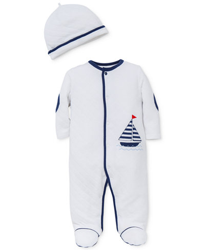 Little Me 2-Pc. Hat & Footed Sailboat Coverall Set, Baby Boys (0-24 months)
