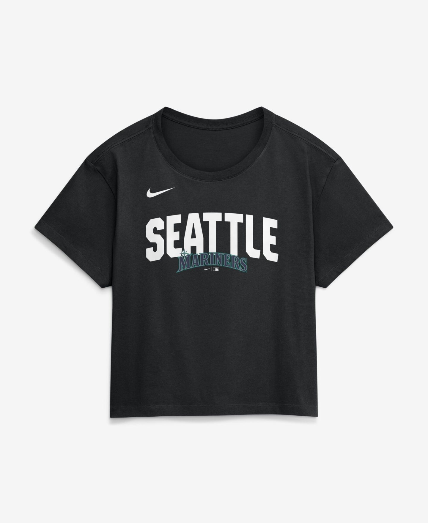 Женская футболка Nike Black Seattle Mariners Mod Cropped — фото 3