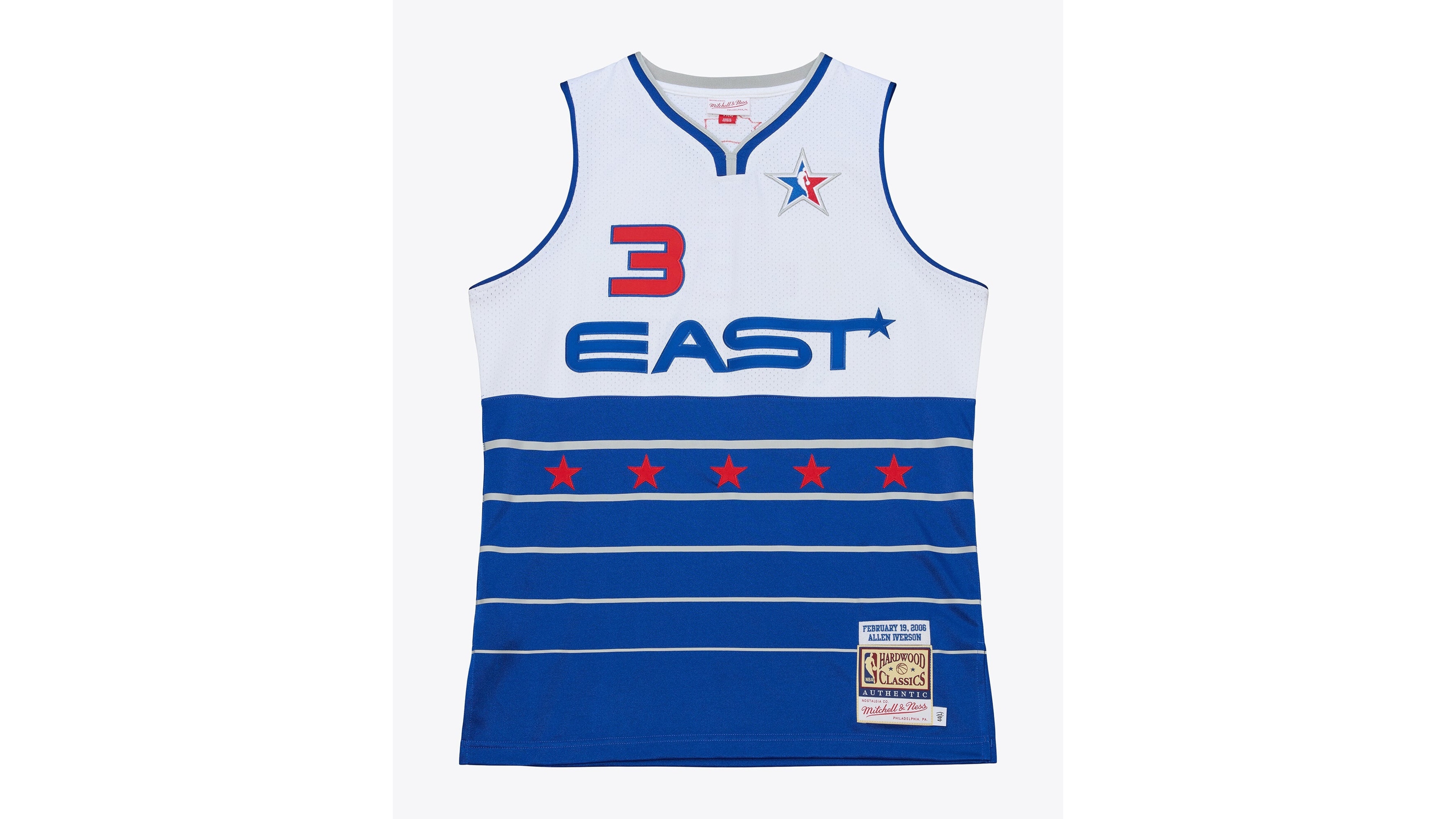 Mitchell & Ness Men's Allen Iverson White/Blue 2006 Nba All-Star Game Authentic Jersey