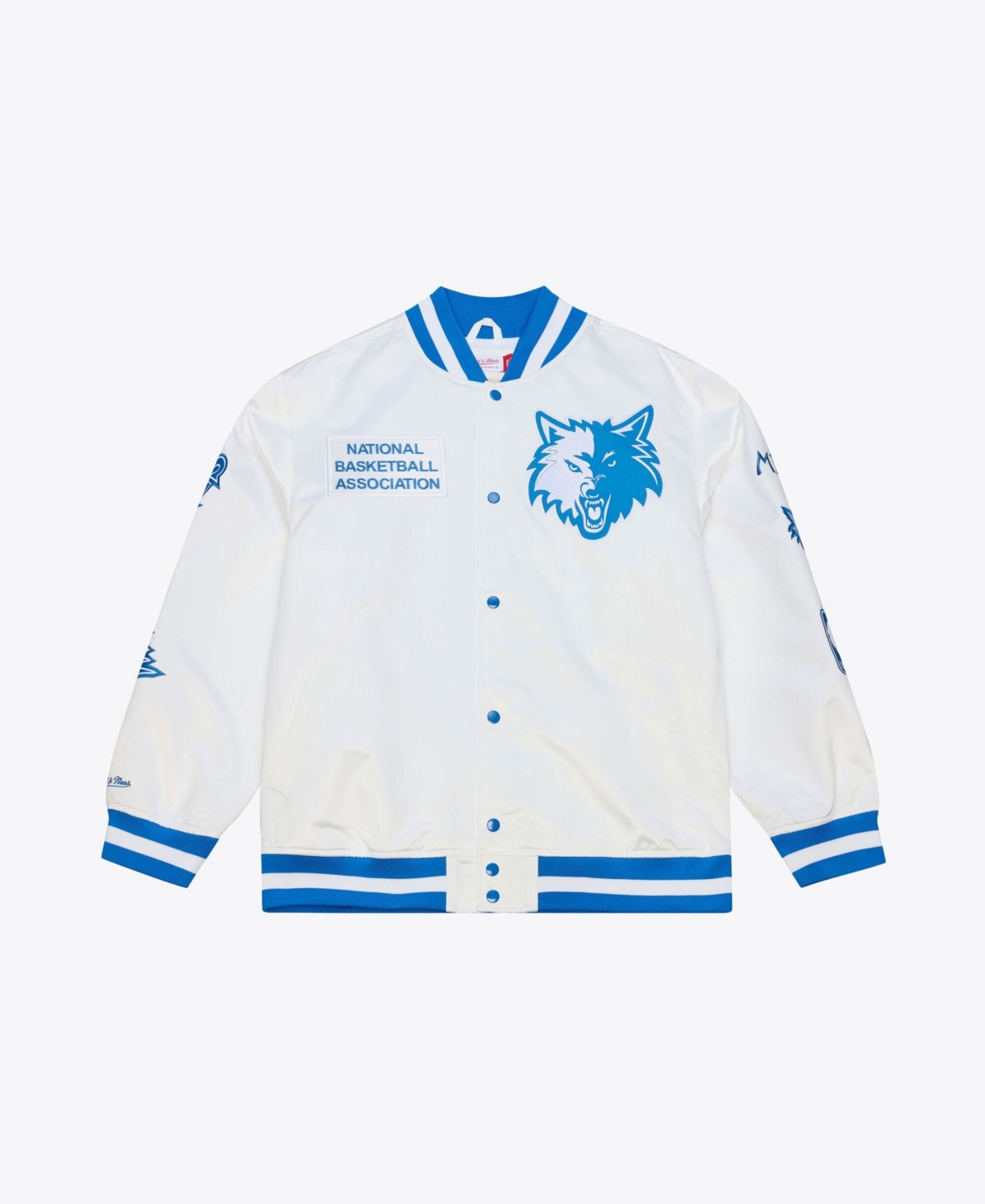 Mitchell & Ness Men's White Minnesota Timberwolves Arctic Lightweight Full-Snap Satin Jacket - White
