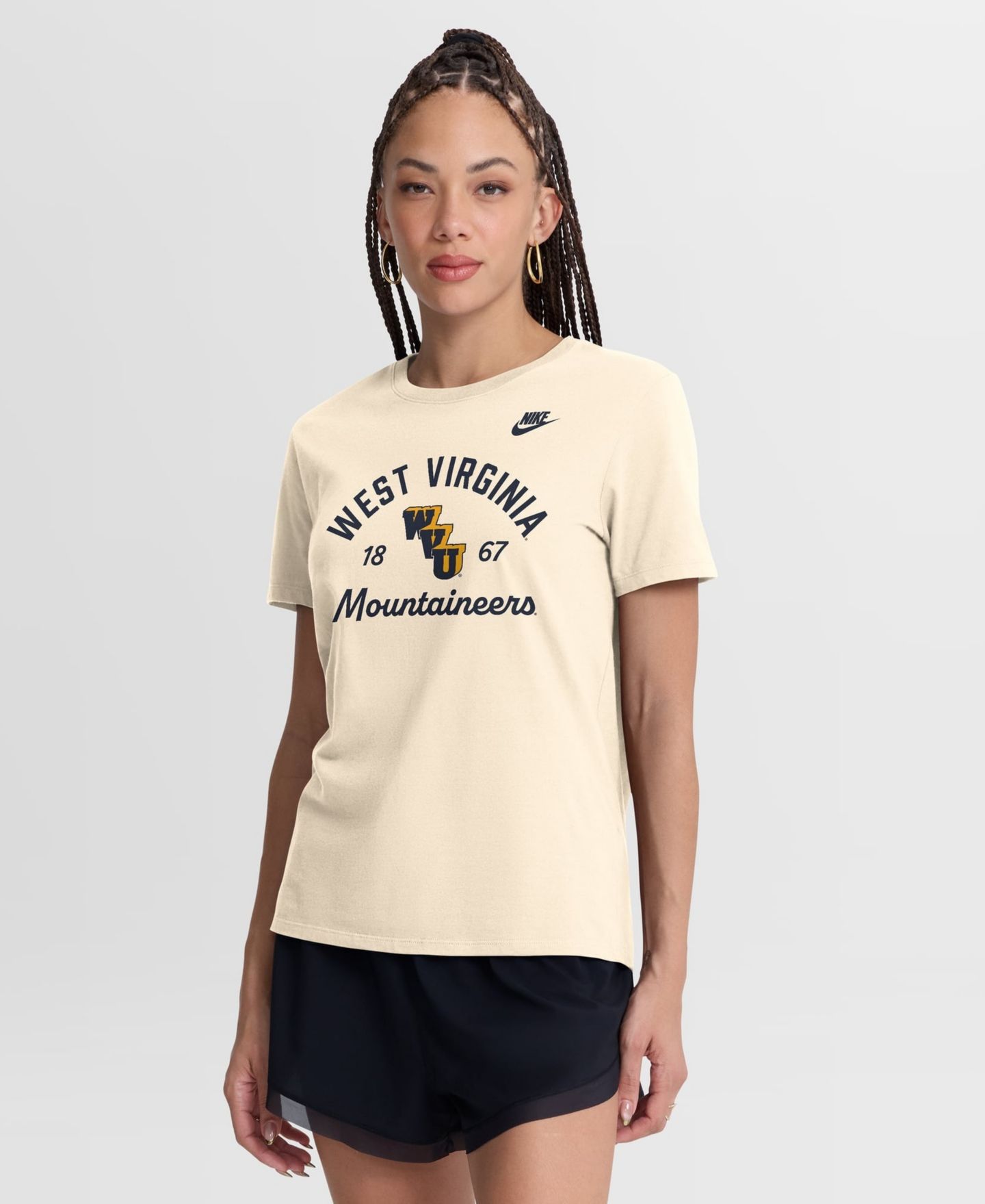 Женская футболка Nike Natural West Virginia Mountaineers Legacy Team Name — фото 1