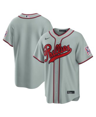 Men's  Gray Philadelphia Phillies 2026 Field of Dreams Stadium Jersey