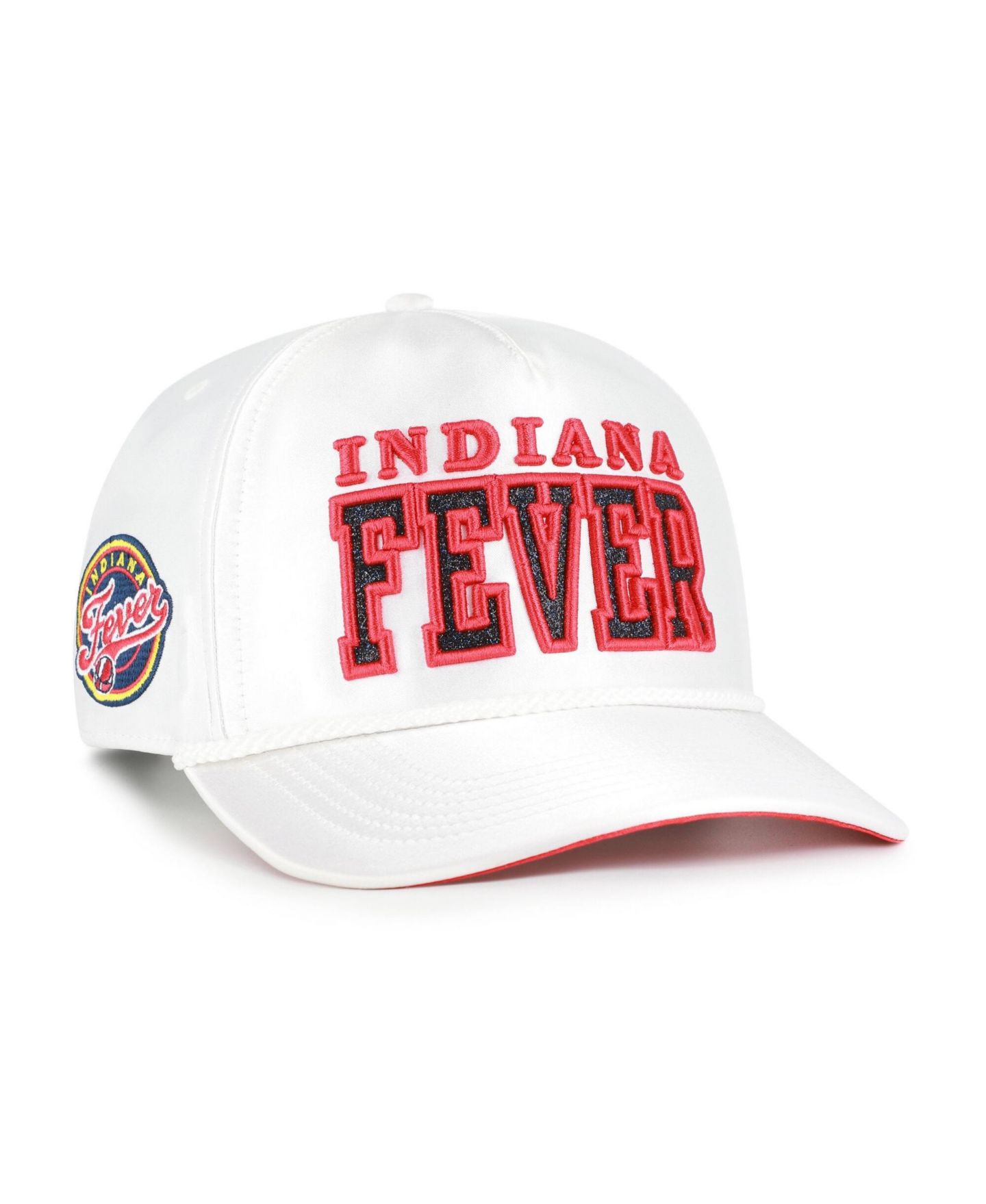 Кепка '47 Brand White Indiana Fever Outspoken Satin Glitter Hitch Adjustable Hat — фото 1