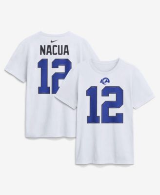 Men's Puka Nacua Los Angeles Rams Fearsome White Name & Number T-Shirt