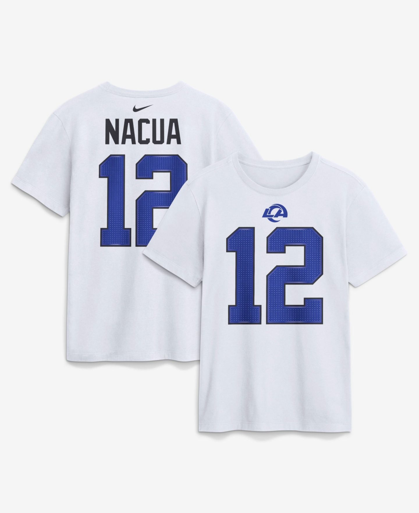 Мужская футболка Nike Puka Nacua Los Angeles Rams Fearsome White Name & Number — фото 1