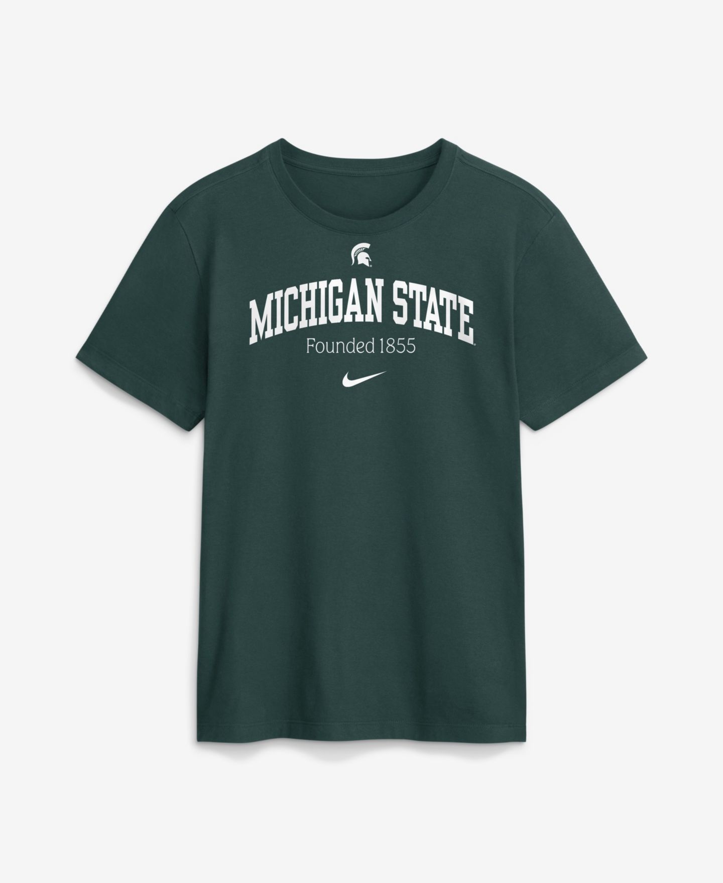 Мужская футболка Nike Green Michigan State Spartans Academic Arch — фото 1