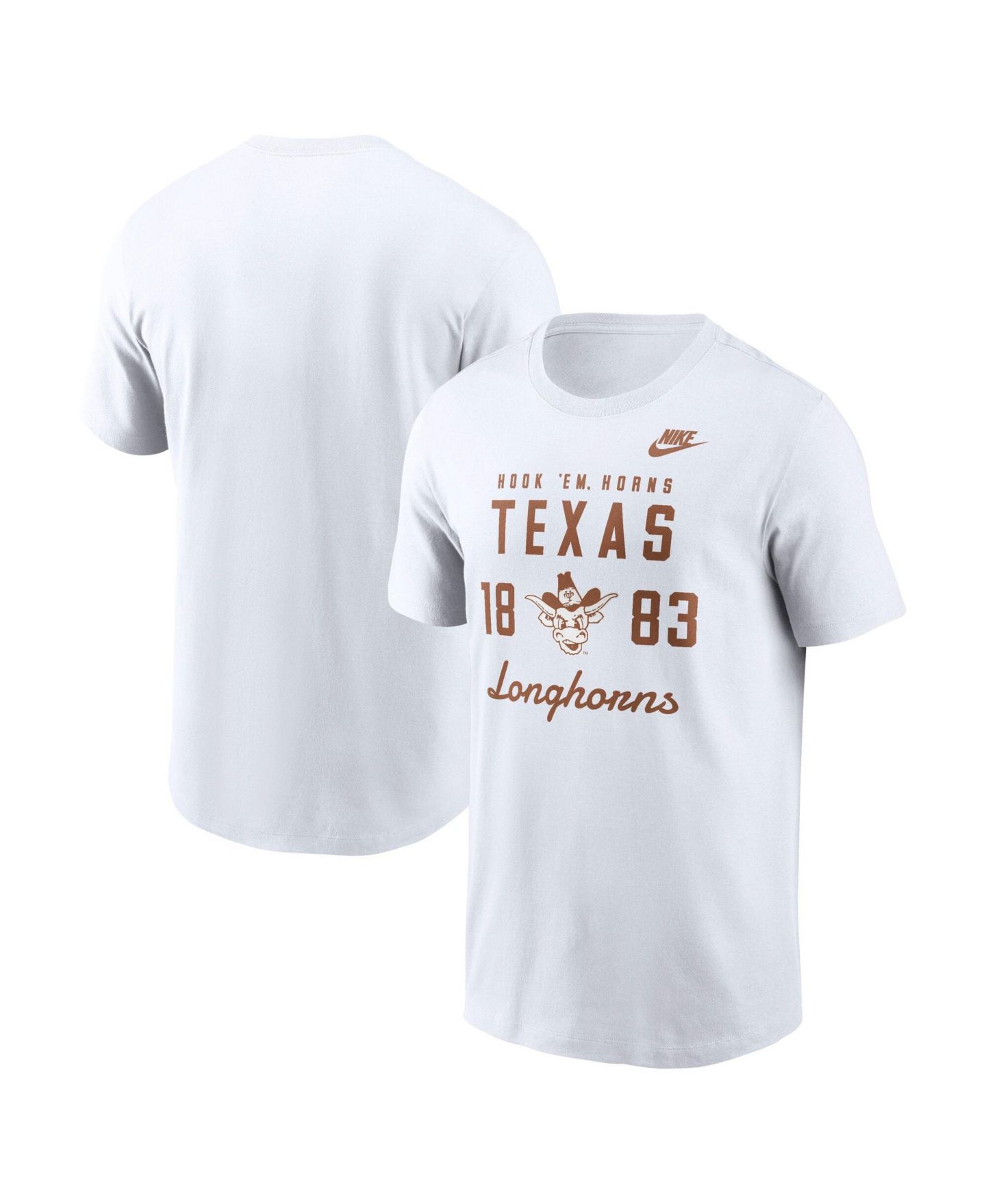 Мужская футболка Nike White Texas Longhorns Legacy Stacked Established — фото 3