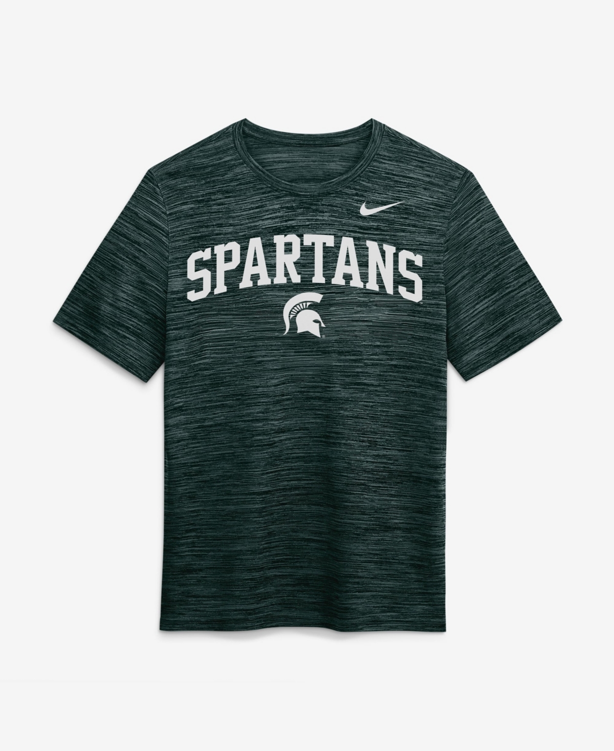 Nike Men's Green Michigan State Spartans Primetime Arch Logo Velocity Dri-fit T-Shirt