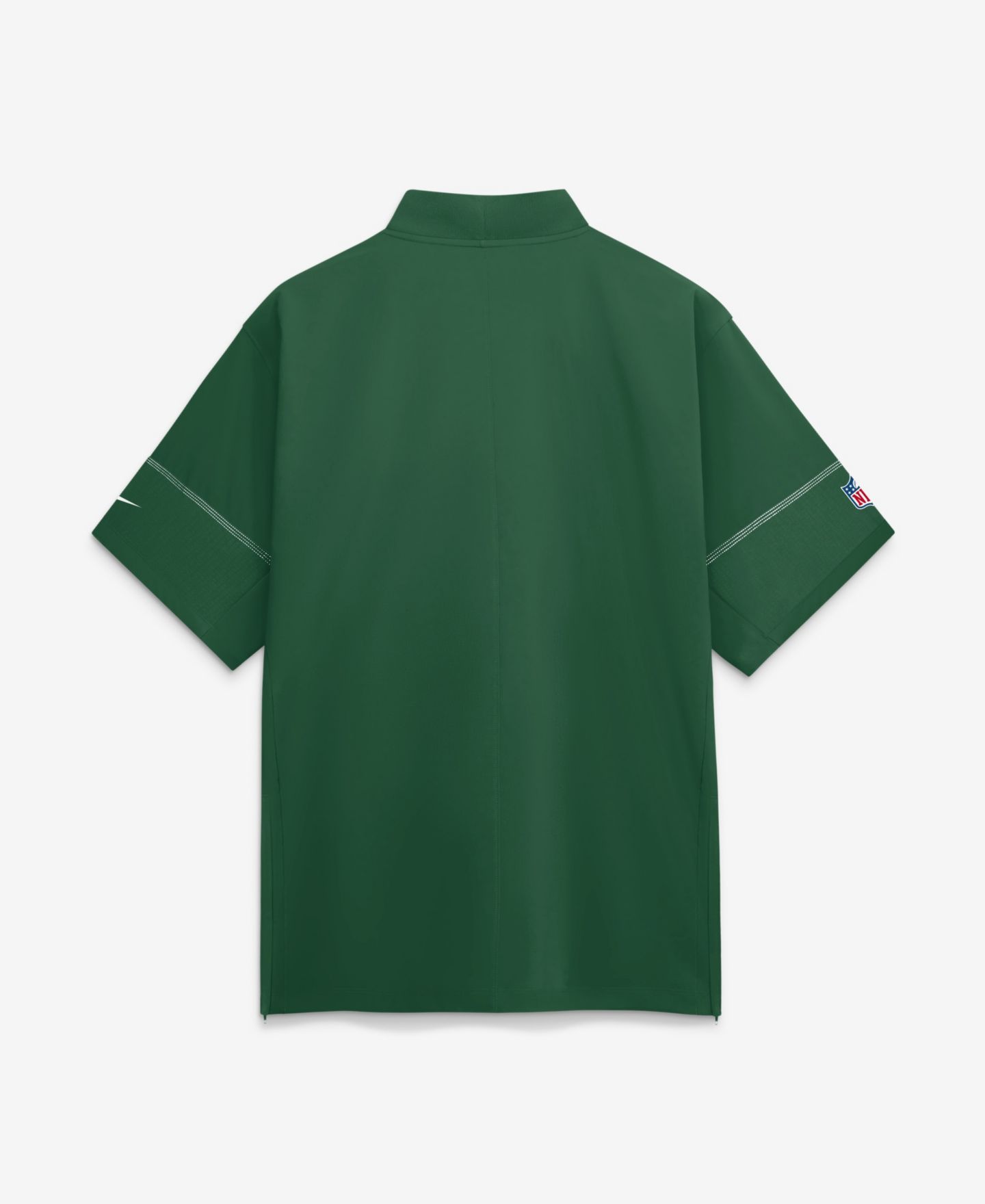 Мужская куртка Nike Green New York Jets Sideline Short Sleeve Quarter-Zip Coaches — фото 2