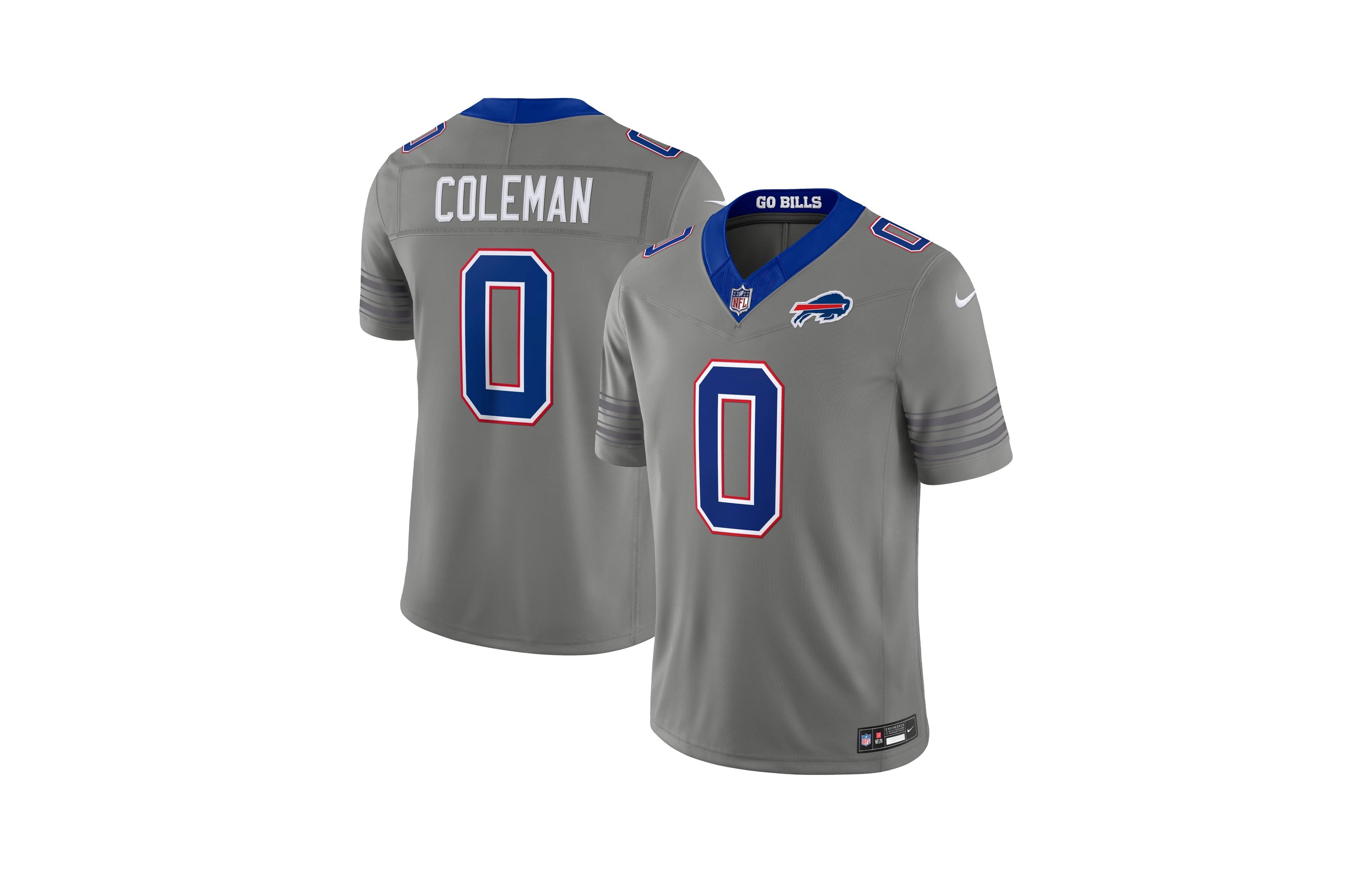 Nike Men's Keon Coleman Gray Buffalo Bills Nickel City Vapor F.u.s.e. Stitched Limited Jersey