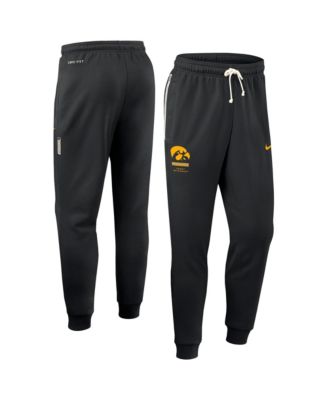 Men's Black Iowa Hawkeyes 2026 Sideline Standard Issue Dri-FIT Taper Pants