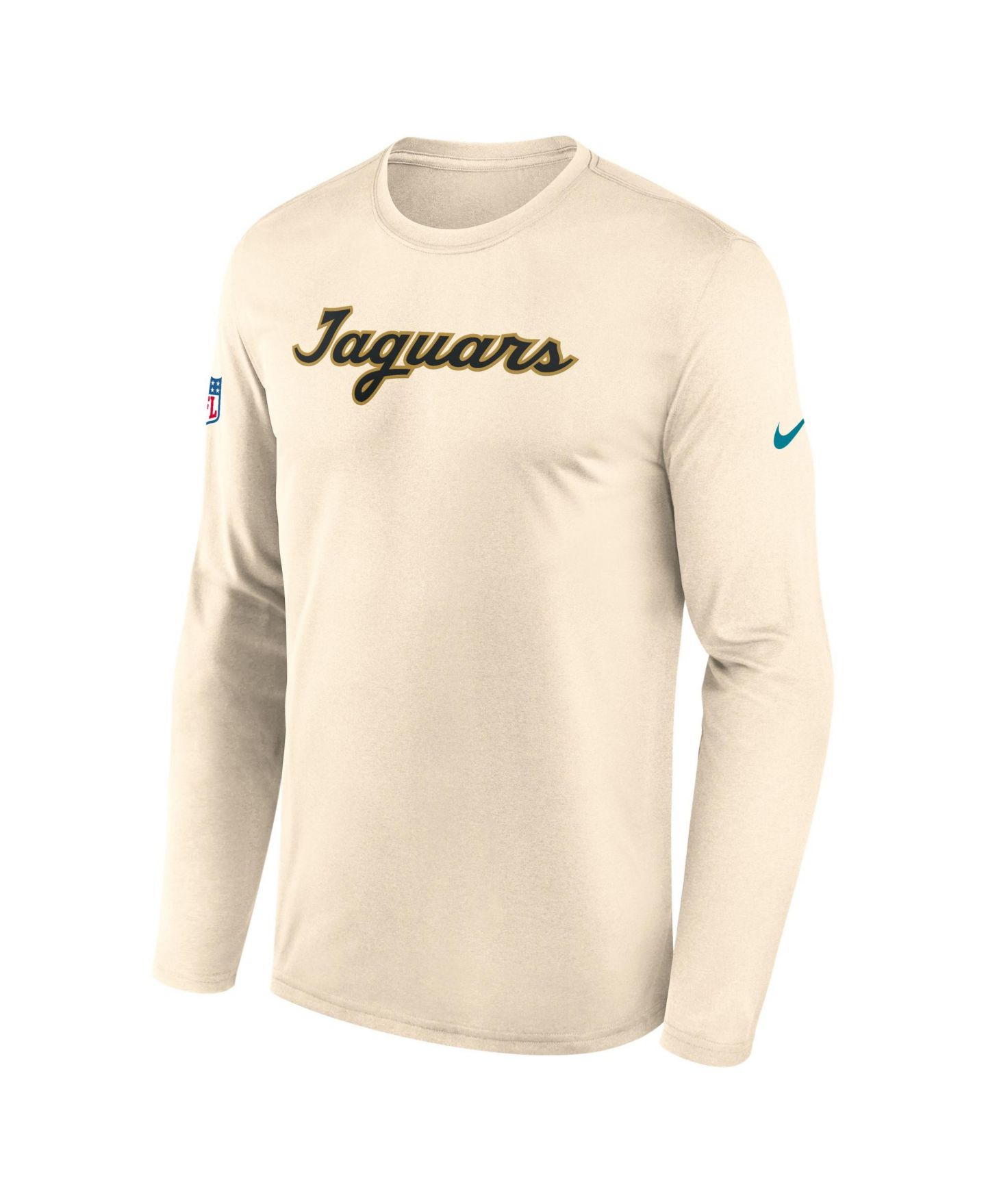 Мужская футболка Nike Natural Jacksonville Jaguars 2026 Rivalries Collection Sideline Legend Long Sleeve — фото 3