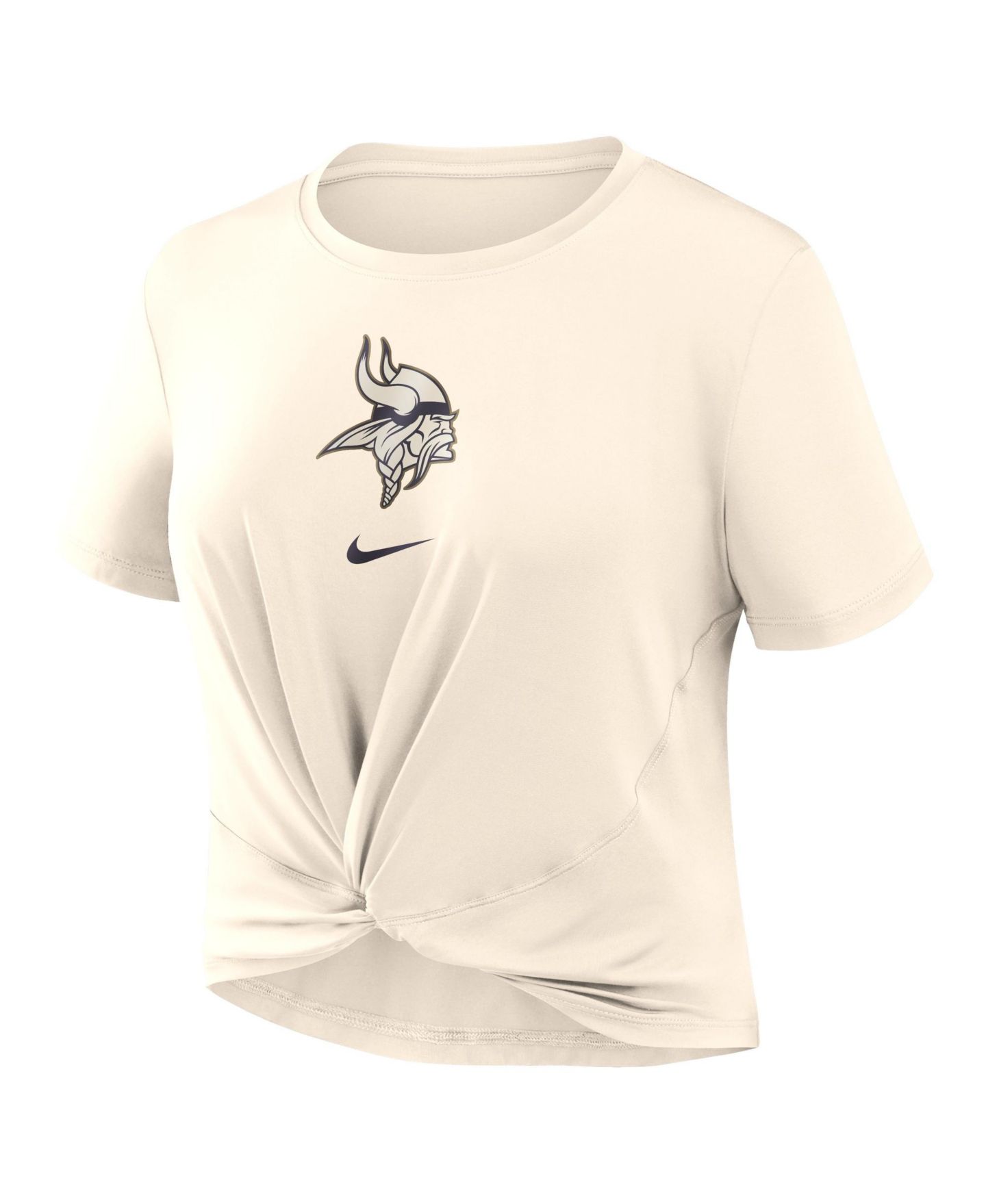 Женская футболка Nike Cream Minnesota Vikings 2026 Rivalries Collection Classic Twist Cropped — фото 6