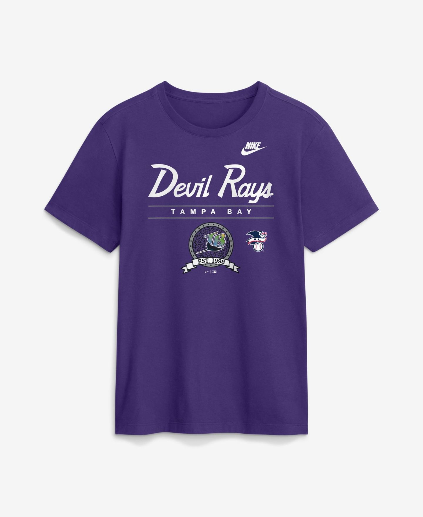 Мужская футболка Nike Purple Tampa Bay Rays Cooperstown Graphic — фото 1