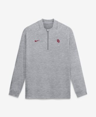 Nike - Men's  Gray Oklahoma Sooners Par Raglan Tri-Blend Therma-FIT Half-Zip Pullover Gray