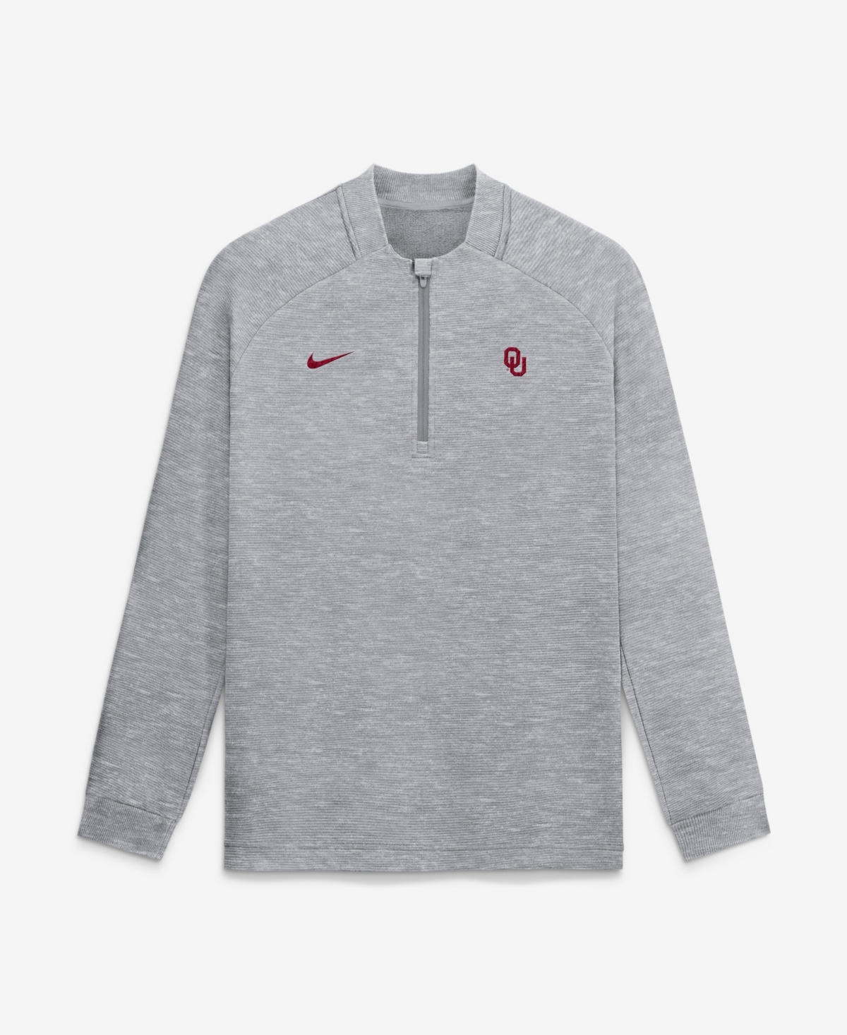 Nike Men's Gray Oklahoma Sooners Par Raglan Tri-Blend Therma-fit Half-Zip Pullover