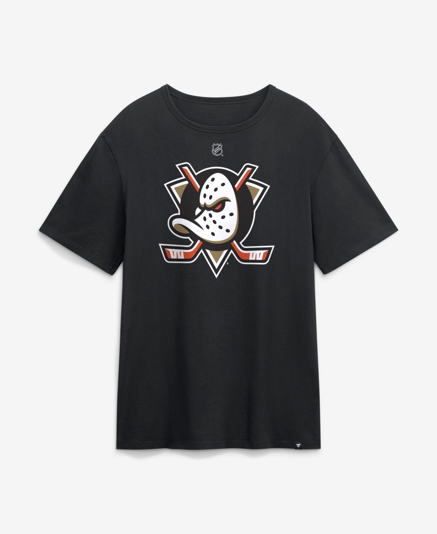 Мужская футболка Fanatics Beckett Sennecke Black Anaheim Ducks Authentic Stack Name & Number — фото 2