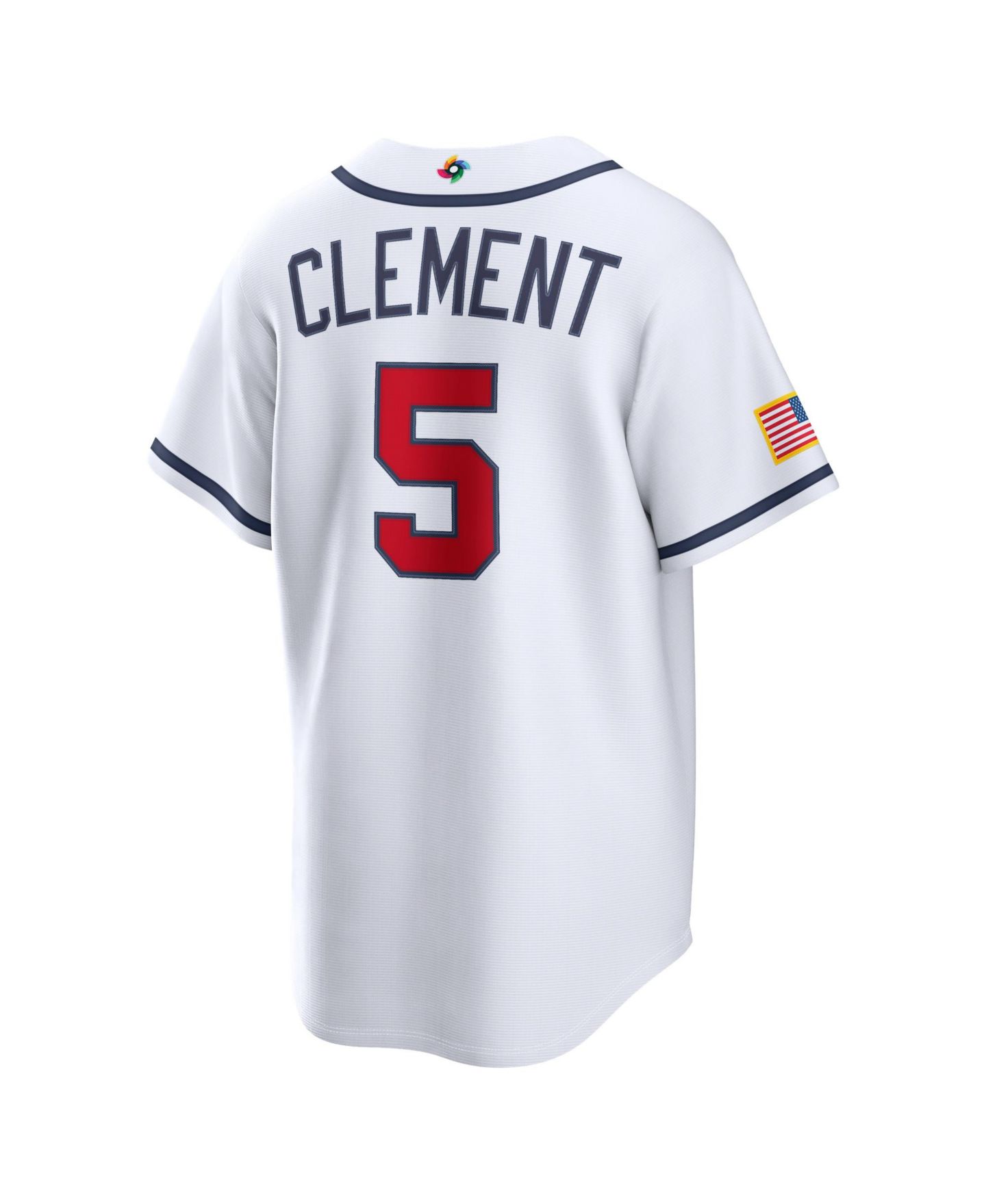 Мужской топ Nike Ernie Clement White USA Baseball 2026 World Baseball Classic Home Stadium Jersey — фото 3