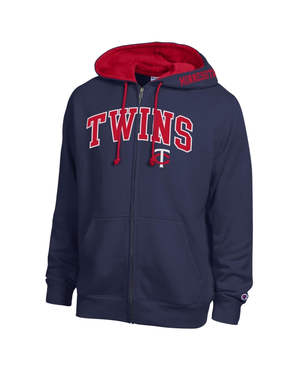 Champion Men's Navy Minnesota Twins Fleece Full-Zip Hoodie - Navy