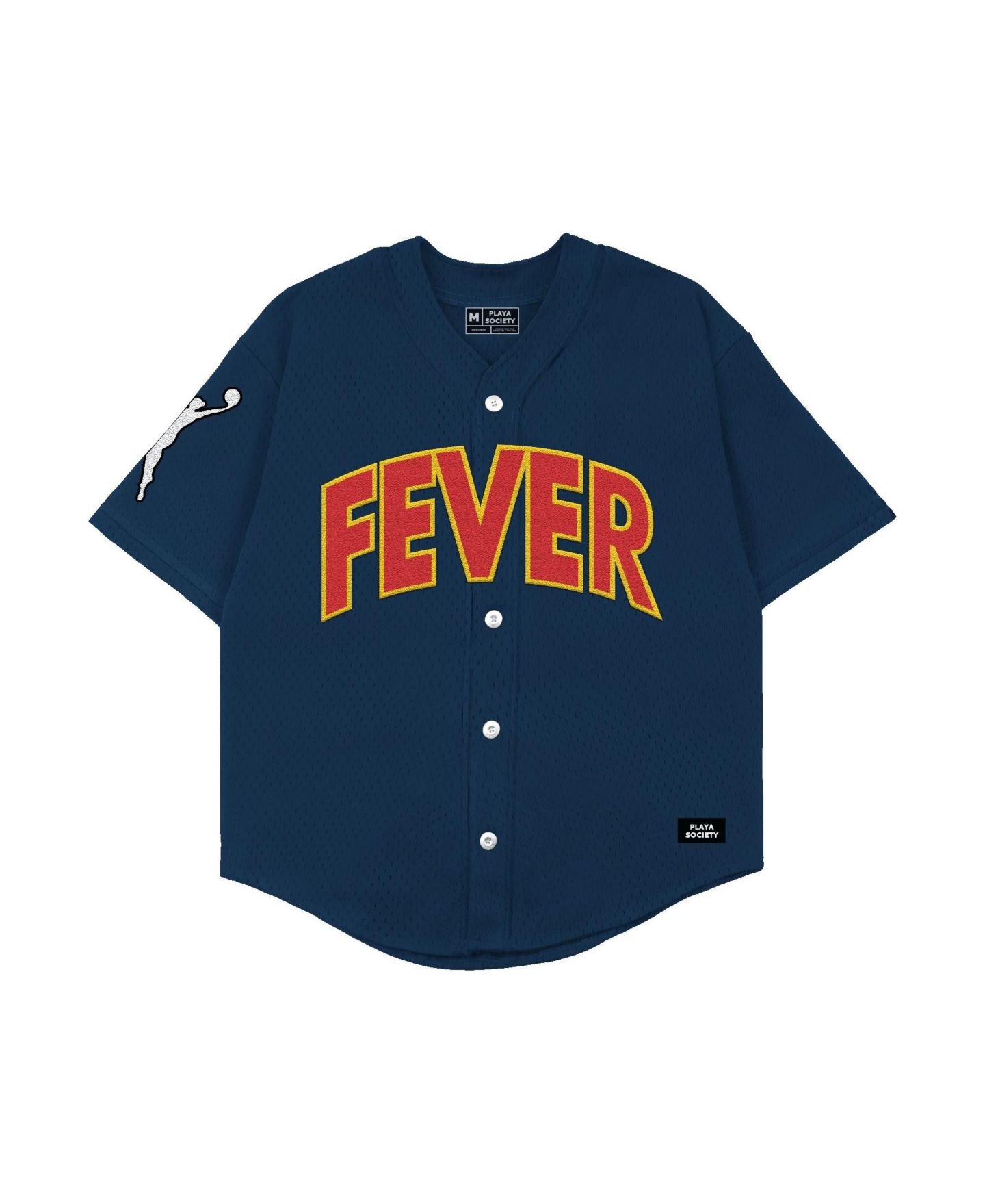 Топ Playa Society Navy Indiana Fever Baseball Fashion Jersey — фото 2