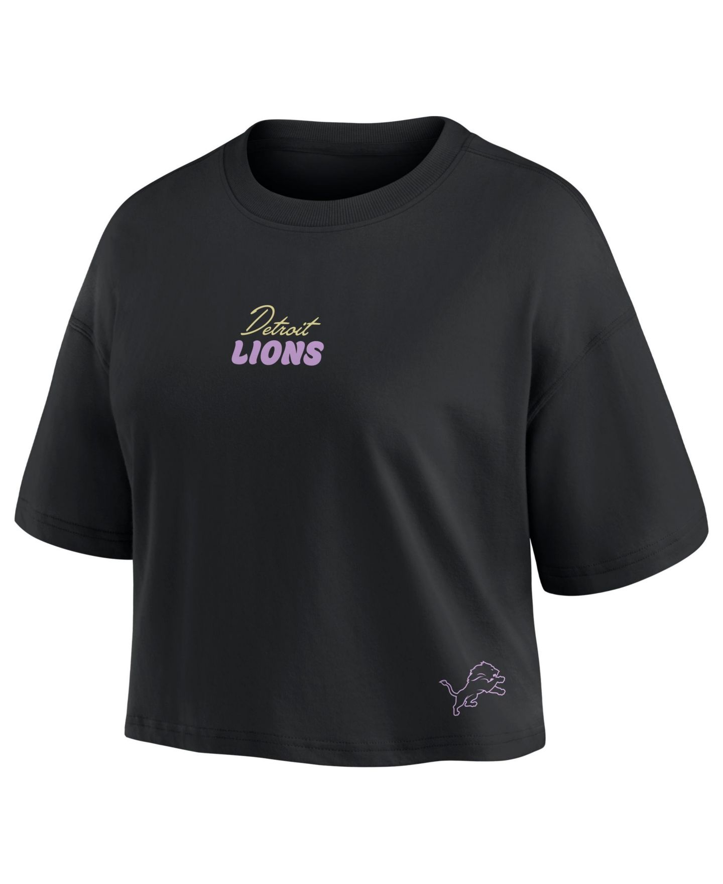Женская футболка Fanatics Aidan Hutchinson Black Detroit Lions Fashion Cropped — фото 2