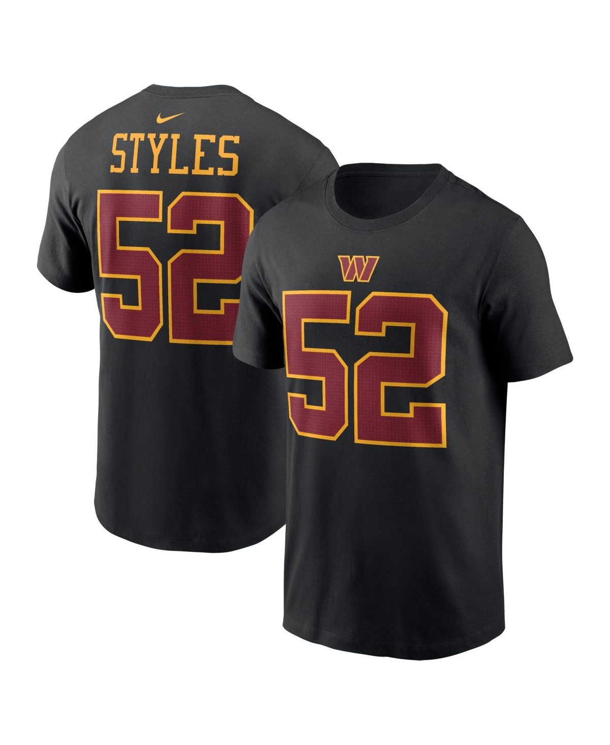 Nike Men's Sonny Styles Black Washington Commanders Name & Number T-Shirt - Black