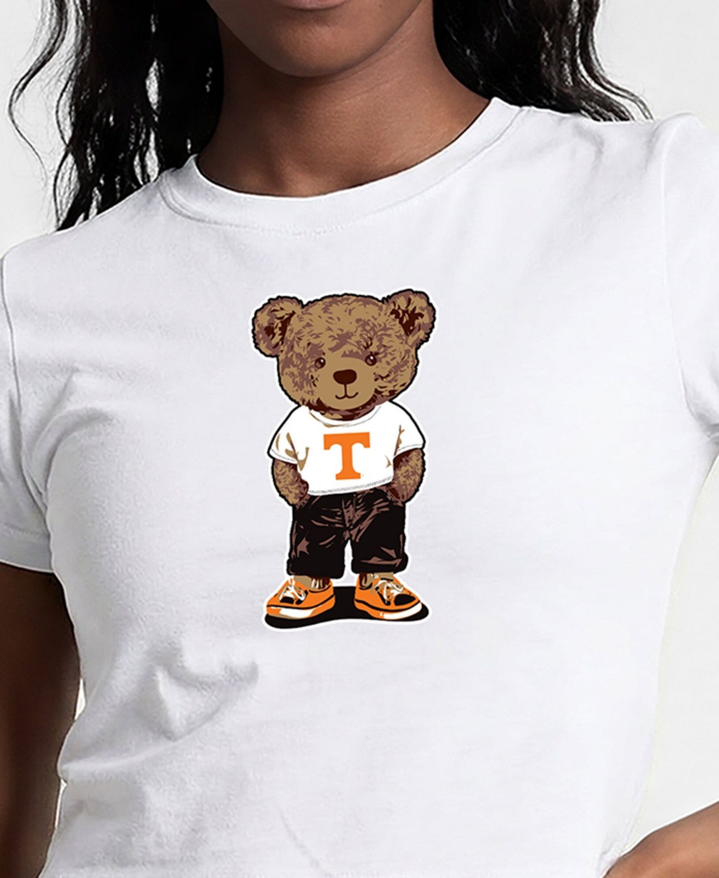 Женская футболка Champion White Tennessee Volunteers Teddy Bear Baby T-Shirt — фото 5