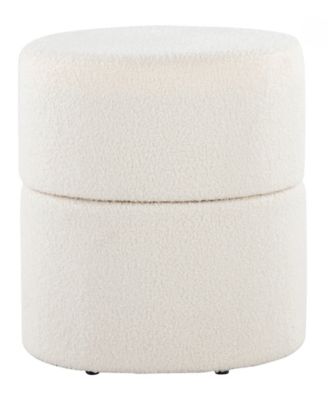 Spin 18.25" Upholstered Swivel Ottoman