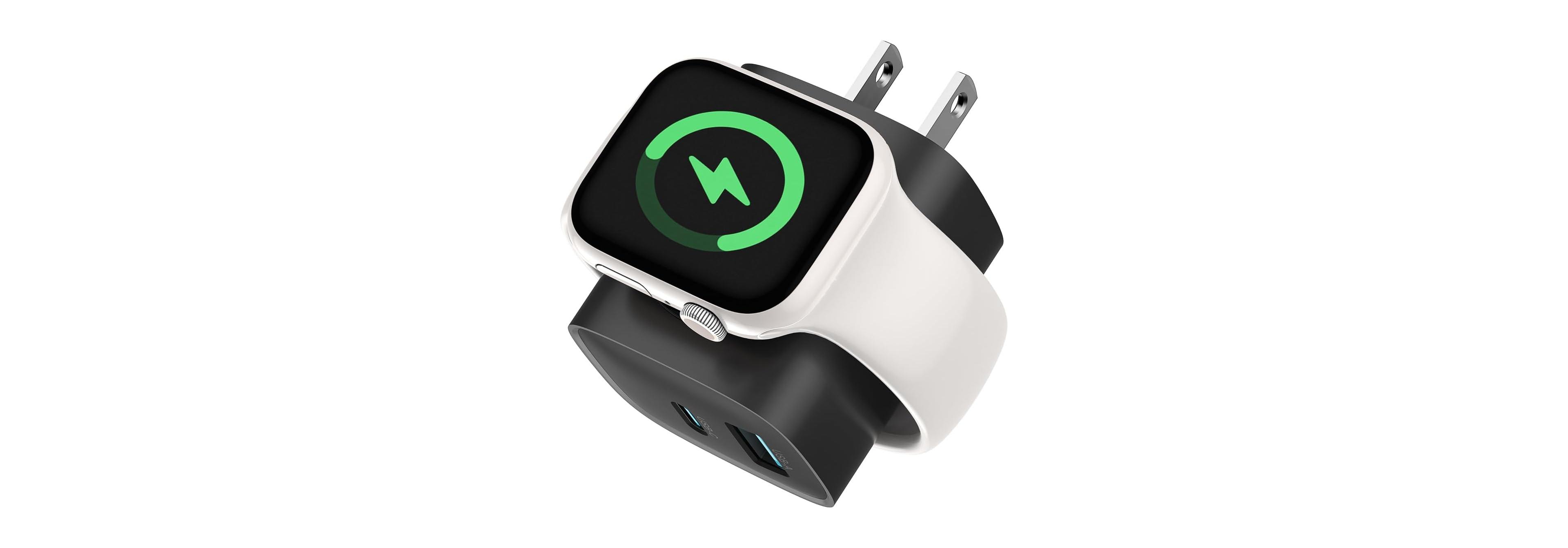 Tessan 3-in-1 Apple Watch Charging Block Wireless 20W Usb-c Wall Charger for Apple Watch, iPhone, AirPods and Usb Devices