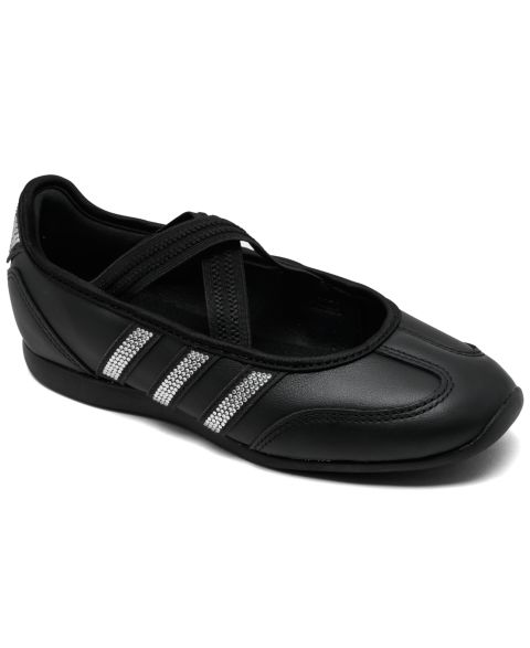 Детские кроссовки adidas Barreda Mary Jane Classic со стразами, для девочки, цвет: Чёрный / Белый