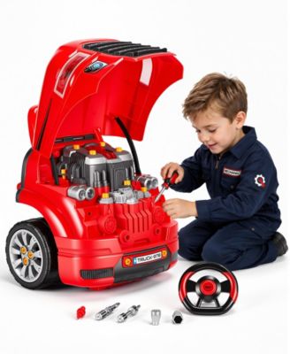 Take-Apart LED Lights Engine Repair Truck Toy, Ages 3-6