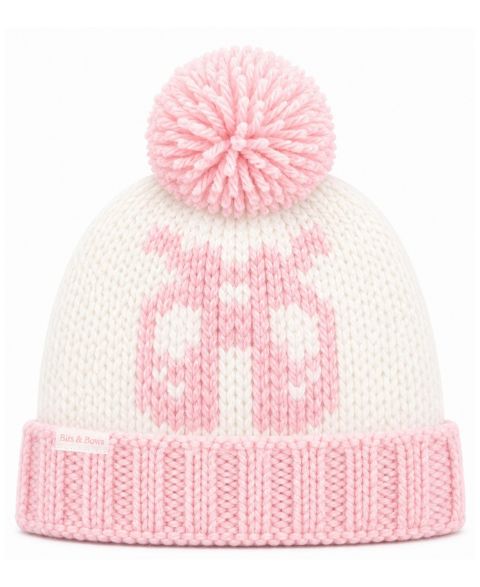 Тапочки Bits & Bows Ballet Slippers Oversized-Pom Bobble Hat для девочек, цвет: Розовый / Белый