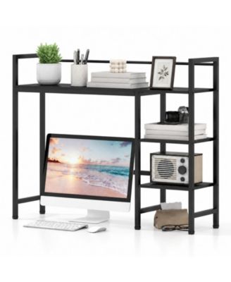Desktop Bookshelf, 4-Tier Desk Display Rack, Countertop Storage Organizer