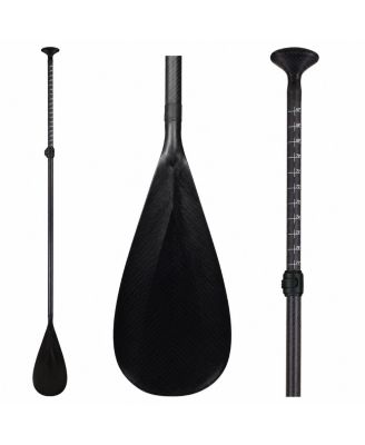 3 Piece Carbon Fiber Sup Paddle Adjustable Lightweight With Travel Bag