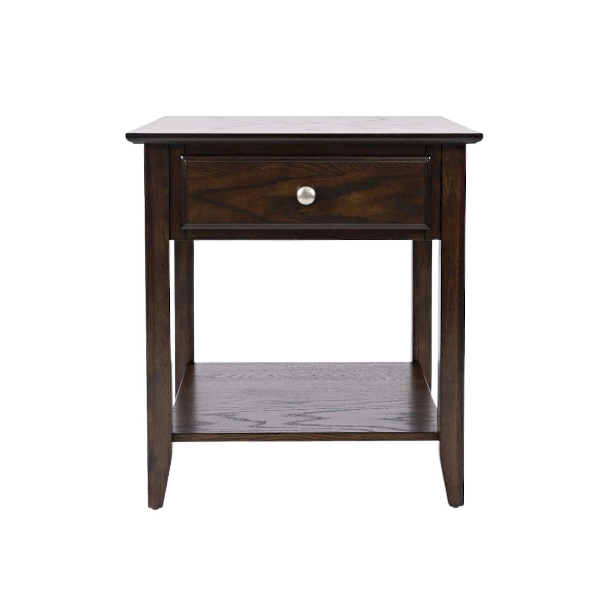 Starlight Canyon Home Espresso Brown Wooden End Table with Drawer, Elegant Side Table for Bedroom - Espresso brown