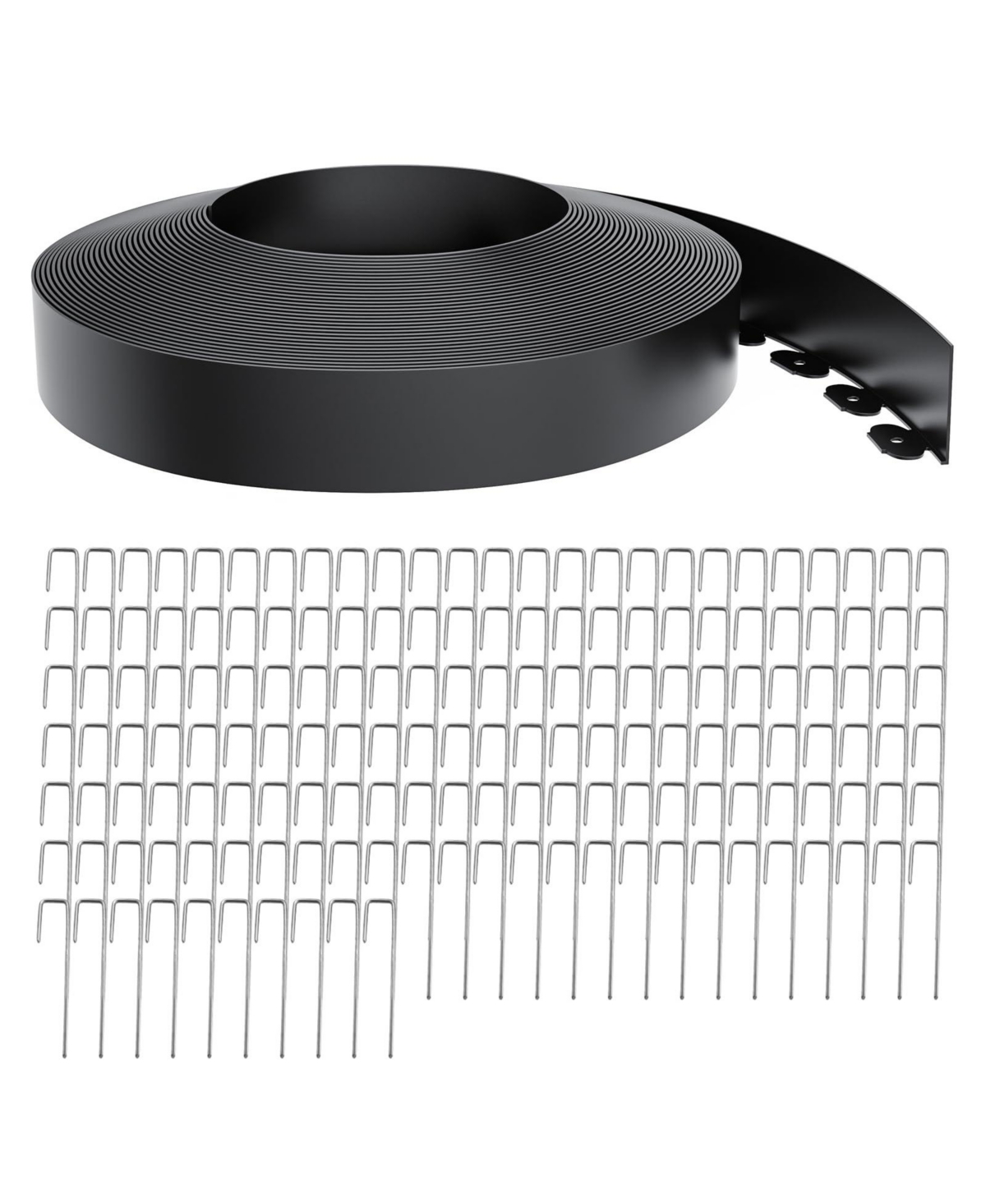 Aofar 4IN Tall Landscape Edging 150ft Plastic Garden Border with Spikes