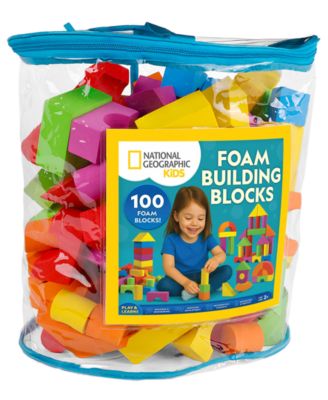 Kids Foam Building Blocks, 100-Piece Set, Ages 2+