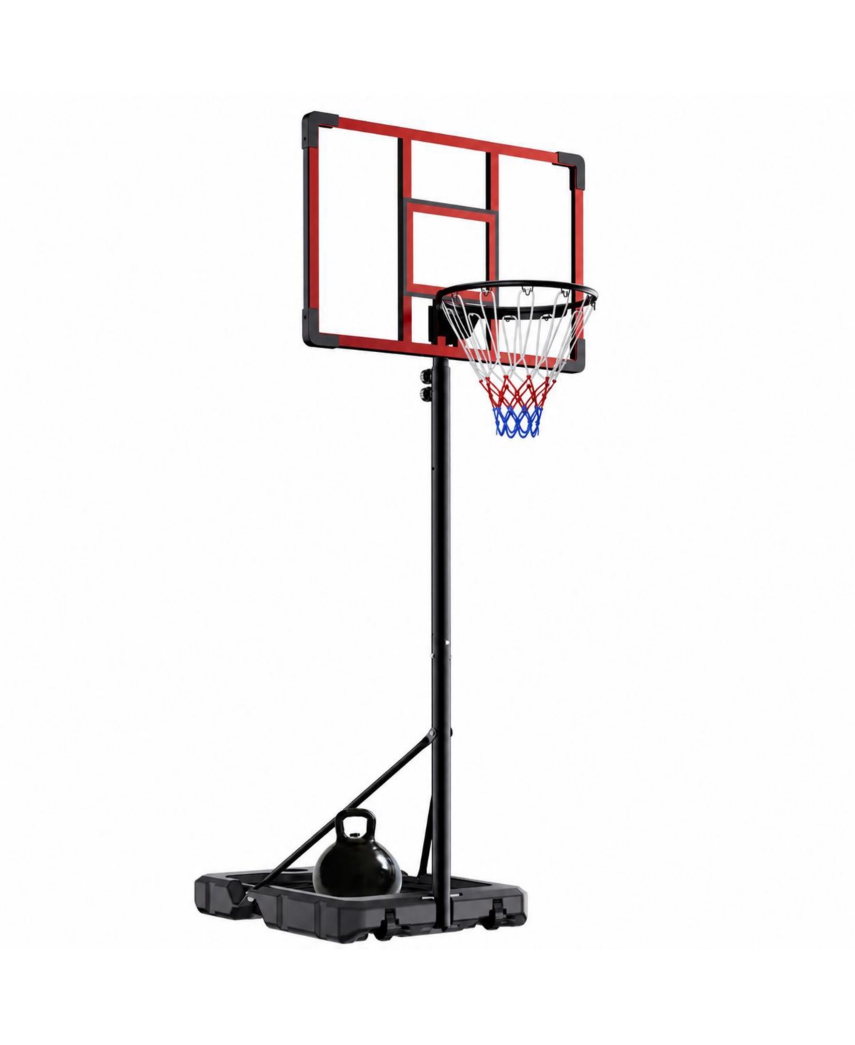 Magicorange 32 Inch Portable Basketball Hoop Adjustable Height Outdoor Goal With Weight Bag - Red