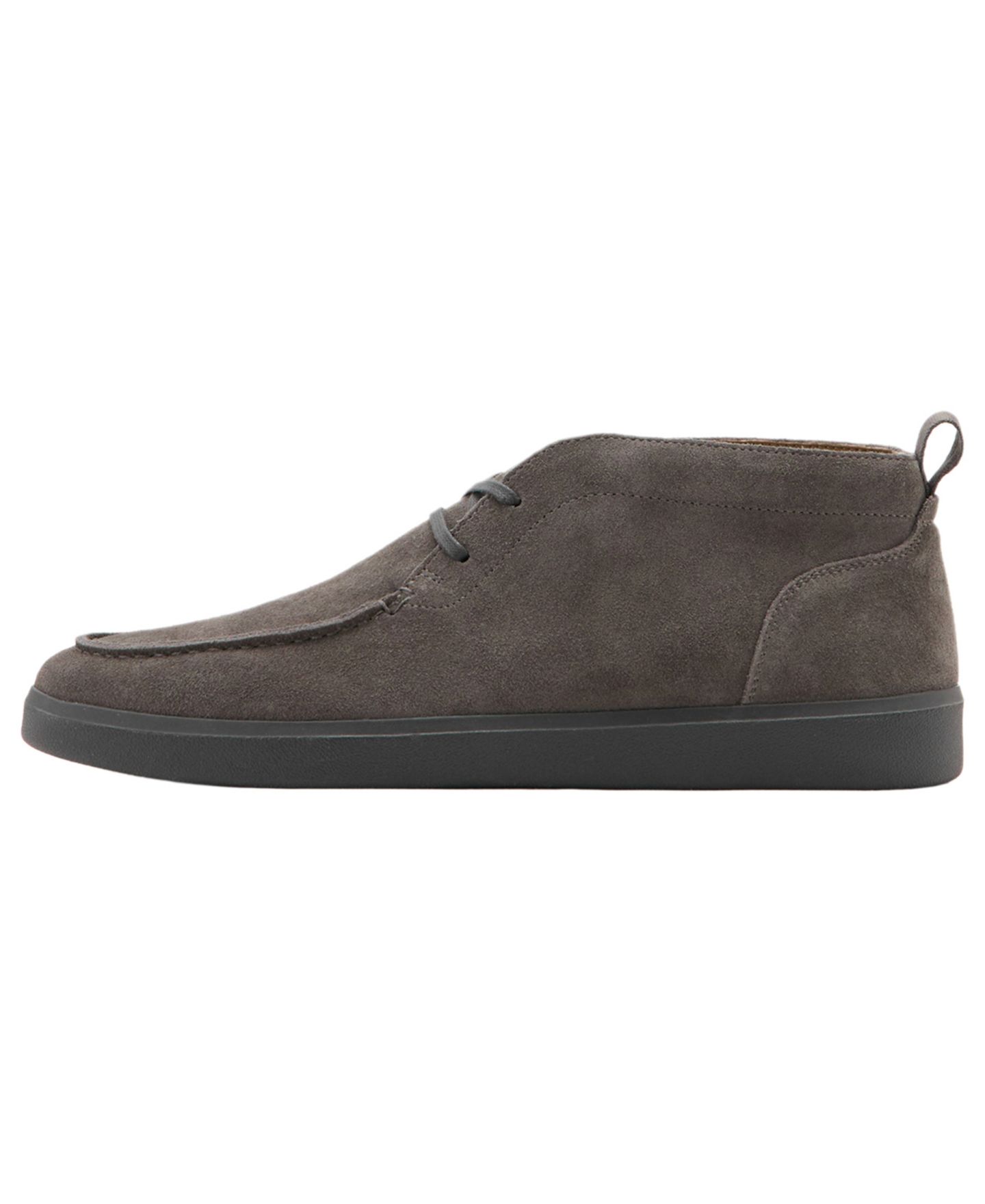 Мужские ботинки MANGO Essentials Lace-up Suede Chukka, цвет: Серый — фото 3